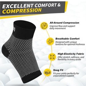 Combivo Ankle Support 2 Pairs Black large Unisex